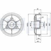 BF267 Brzdový buben DELPHI
