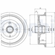 BF284 Brzdový buben DELPHI