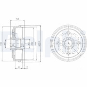 BF400 Brzdový buben DELPHI