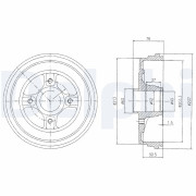 BF496 Brzdový buben DELPHI