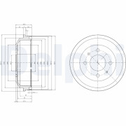 BF519 Brzdový buben DELPHI