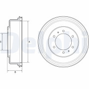 BF532 Brzdový buben DELPHI