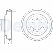 BF540 Brzdový buben DELPHI