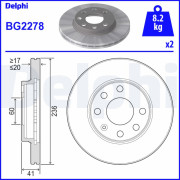 BG2278 Brzdový kotouč DELPHI