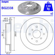 BG2338 Brzdový kotouč DELPHI