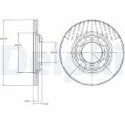 BG2414 Brzdový kotouč DELPHI