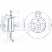 BG2512C Brzdový kotouč DELPHI