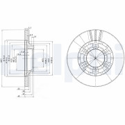 BG2561 Brzdový kotouč DELPHI