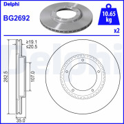 BG2692 Brzdový kotouč DELPHI