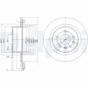BG2986 Brzdový kotouč DELPHI