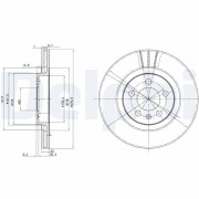 BG3036C Brzdový kotouč DELPHI