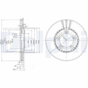 BG3071 Brzdový kotouč DELPHI