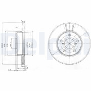 BG3151 Brzdový kotouč DELPHI