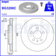 BG3208C Brzdový kotouč DELPHI