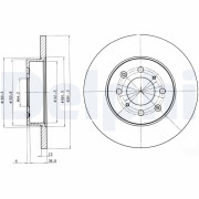BG3262 Brzdový kotouč DELPHI