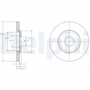 BG3421C Brzdový kotouč DELPHI