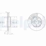 BG3508 Brzdový kotouč DELPHI