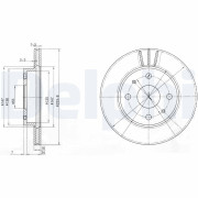 BG3555 Brzdový kotouč DELPHI