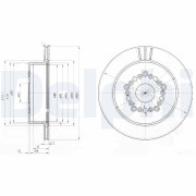 BG3617 Brzdový kotouč DELPHI