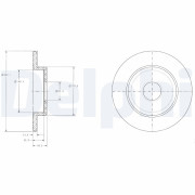 BG3761 Brzdový kotouč DELPHI