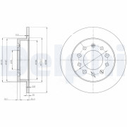 BG3862 Brzdový kotouč DELPHI
