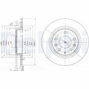 BG3875 Brzdový kotouč DELPHI