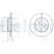 BG4053 Brzdový kotouč DELPHI