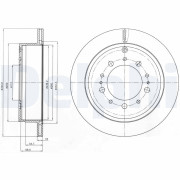 BG4275 Brzdový kotouč DELPHI
