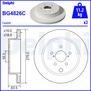 BG4826C Brzdový kotouč DELPHI