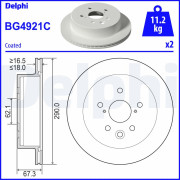 BG4921C Brzdový kotouč DELPHI