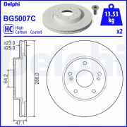 BG5007C Brzdový kotouč DELPHI