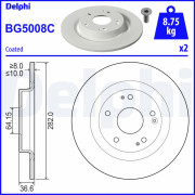 BG5008C Brzdový kotouč DELPHI