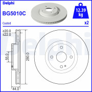 BG5010C Brzdový kotouč DELPHI