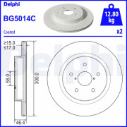 BG5014C Brzdový kotouč DELPHI