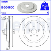 BG5060C Brzdový kotouč DELPHI