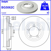 BG5062C Brzdový kotouč DELPHI