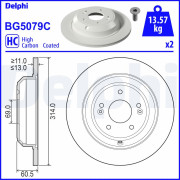 BG5079C Brzdový kotouč DELPHI