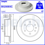 BG5085C Brzdový kotouč DELPHI