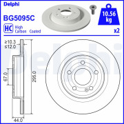 BG5095C Brzdový kotouč DELPHI