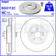 BG5112C Brzdový kotouč DELPHI