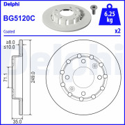 BG5120C Brzdový kotouč DELPHI