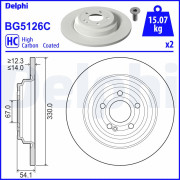 BG5126C Brzdový kotouč DELPHI