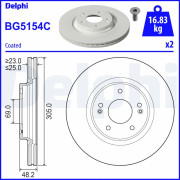 BG5154C Brzdový kotouč DELPHI