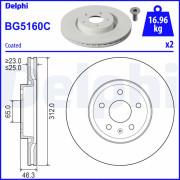 BG5160C Brzdový kotouč DELPHI