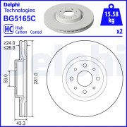 BG5165C Brzdový kotouč DELPHI