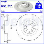 BG5167C Brzdový kotouč DELPHI