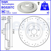 BG5207C Brzdový kotouč DELPHI