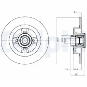 BG9032RS Brzdový kotouč DELPHI