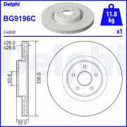 BG9196C Brzdový kotouč DELPHI