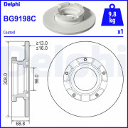 BG9198C Brzdový kotouč DELPHI